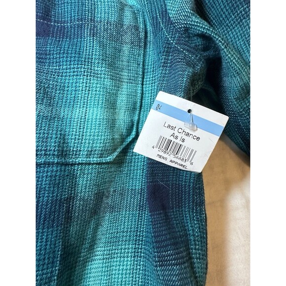 Abound Men's Green Blue Plaid Long Sleeve Button Up Shirt‎ SIZE XX-SMALL NWT - Picture 6 of 8